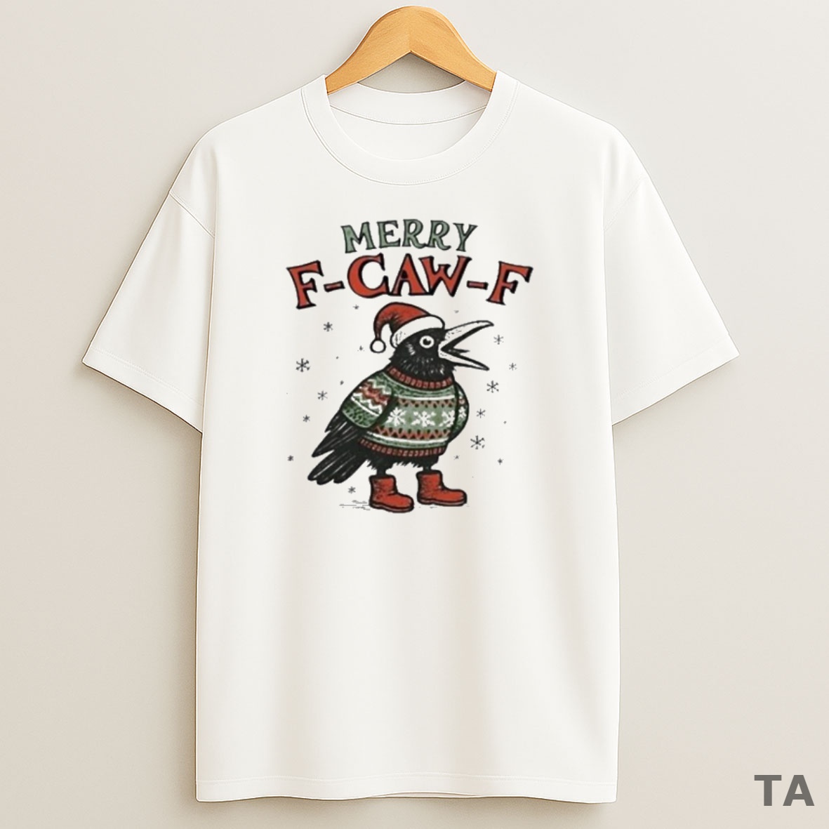 Top Merry F Caw F 2025 Christmas Sweatshirt Tee