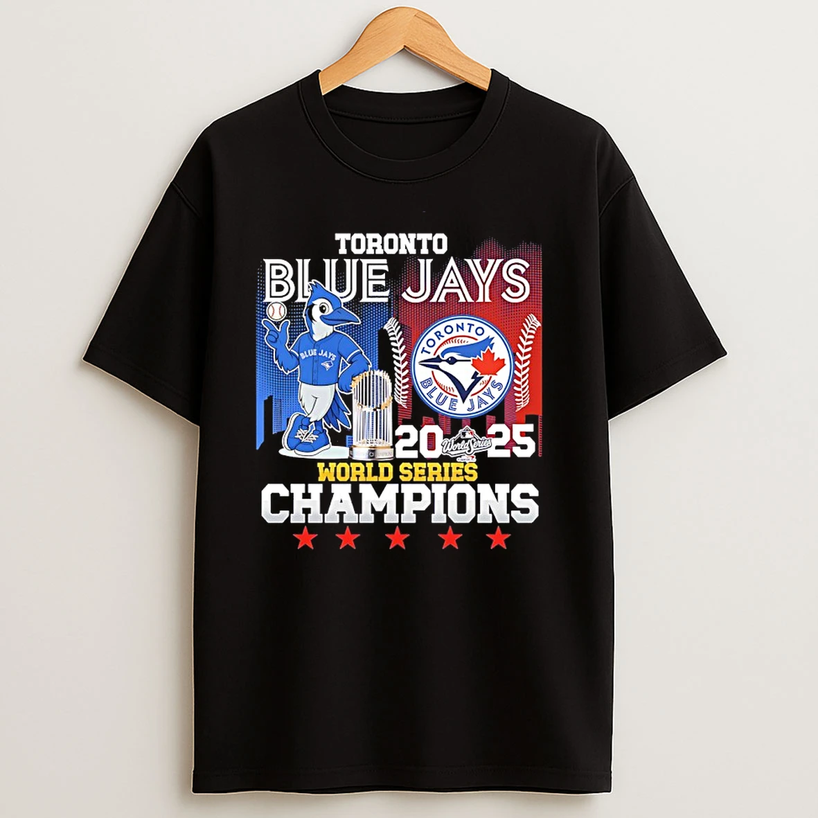 Toronto Blue Jays 2025 World Series Champions Mascot Trophies T Shirts