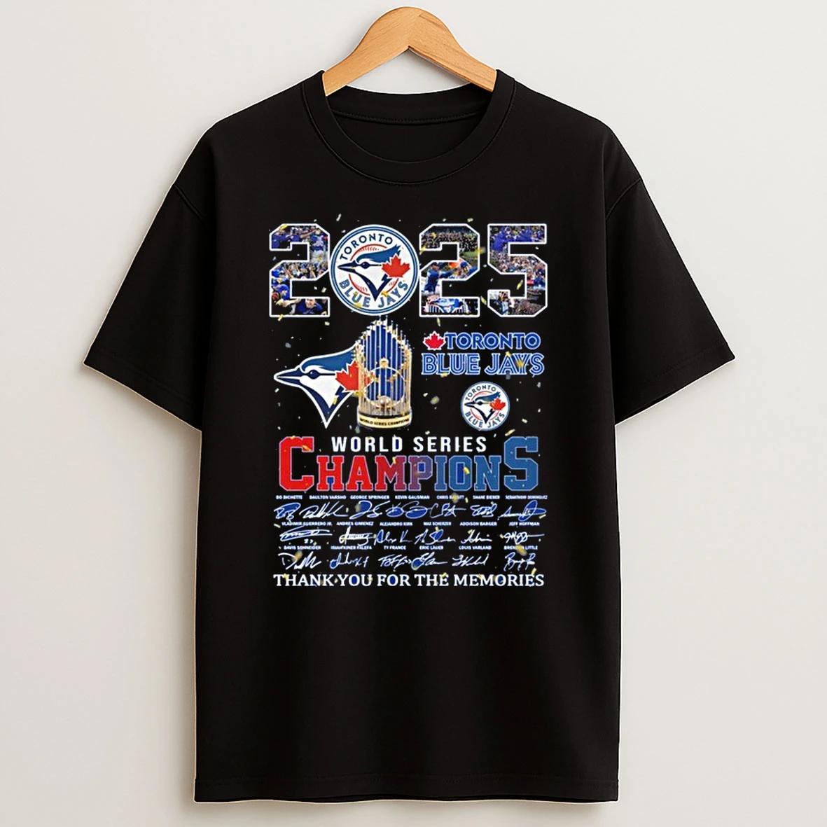 Toronto Blue Jays 2025 World Series Thank You For The Memories Signatures Shirts