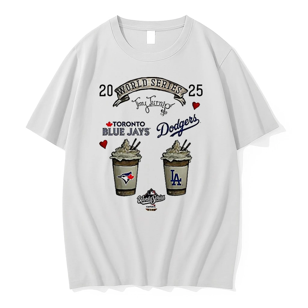 Toronto Blue Jays Vs Los Angeles Dodgers World Series 2025 Fresh Cream Coffee Shirts