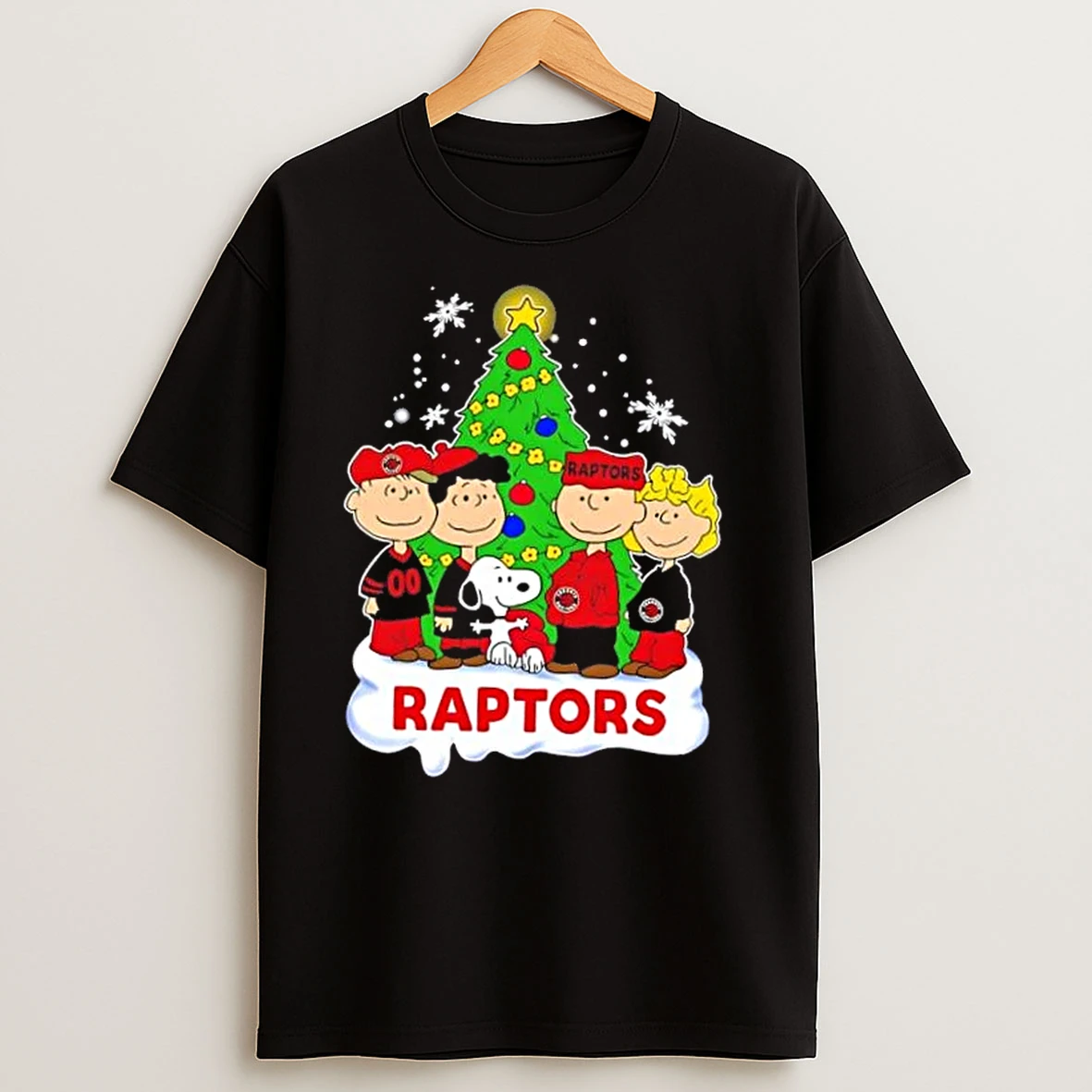 Toronto Raptors X Peanuts Snoopy And Friends Christmas Tree T Shirts