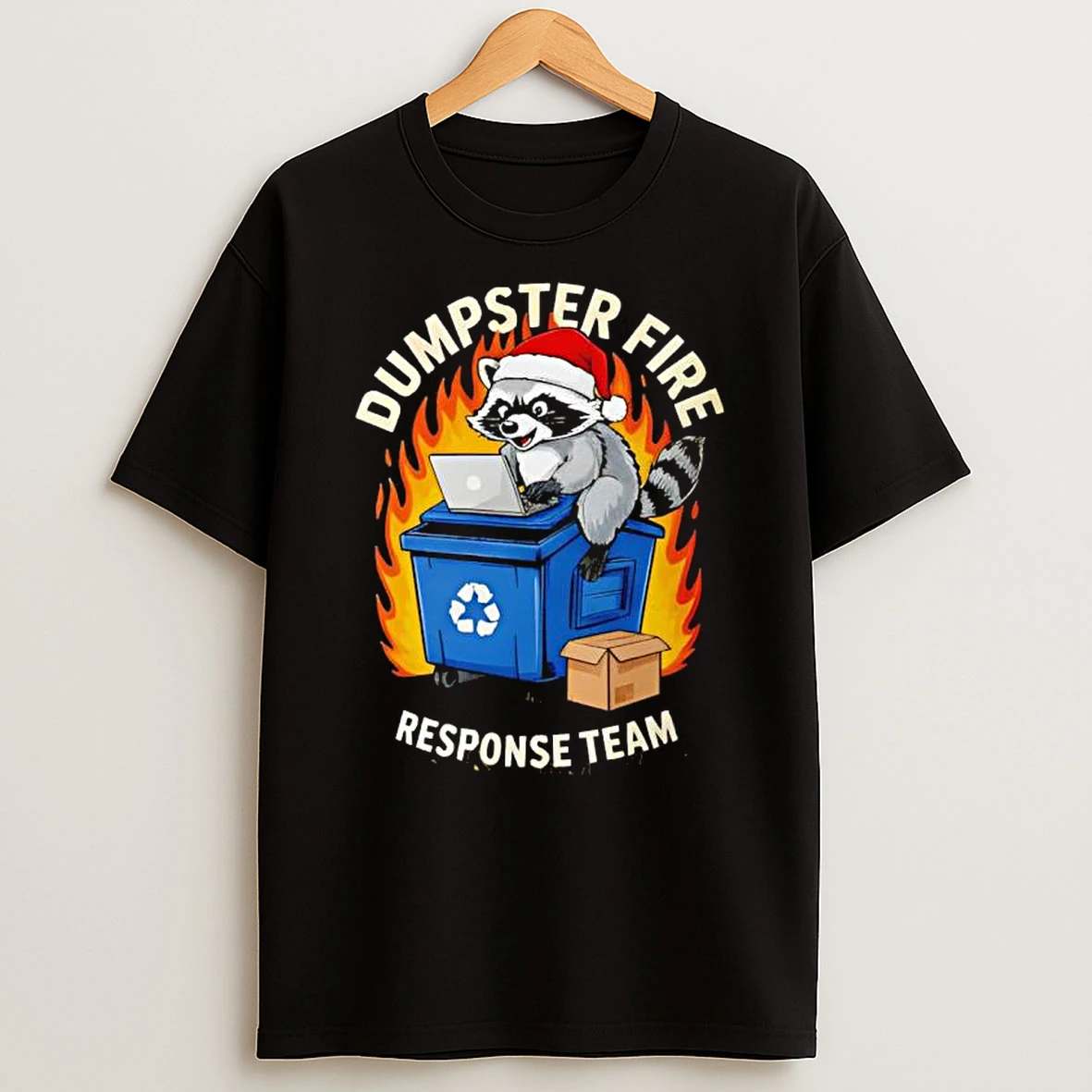 Trash Panda Dumpster Fire Response Team Ugly Christmas Shirts