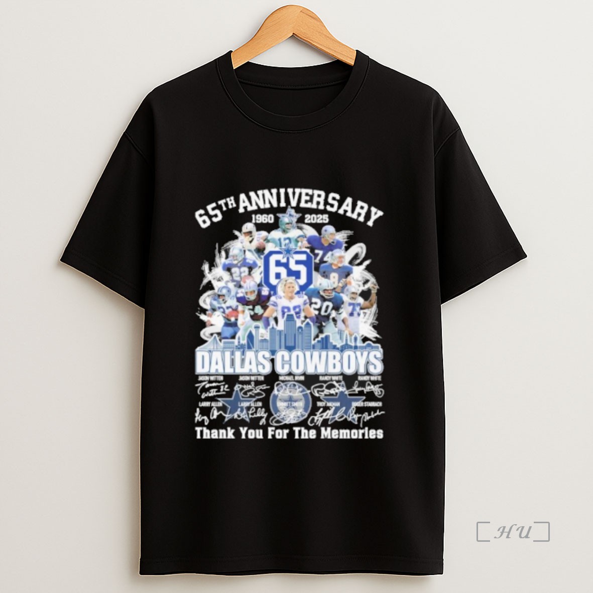 Trending 65th Anniversary 1960 2025 Dallas Cowboys Teams Signatures Premium Shirt Sweatshirt Tee