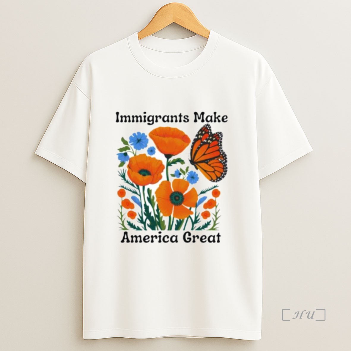 Trending Butterfly Immigrants Make America Great Ornaments Premium Shirt Sweatshirt Tee