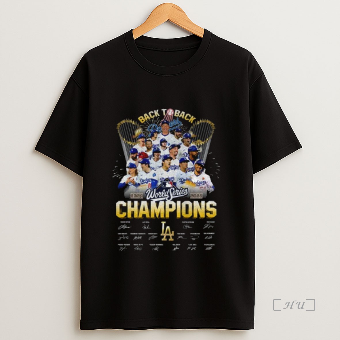 Trending Los Angeles Dodgers 2024 2025 Back To Back World Series Champs Signatures Premium Shirt Sweatshirt Tee
