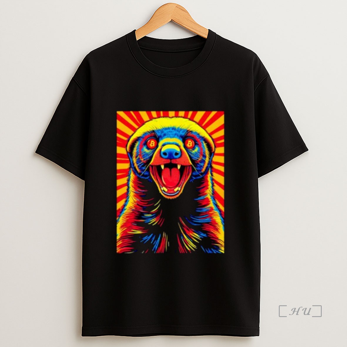 Trending Pop Art Bitcoin Honey Badger Ornaments Premium Shirt Sweatshirt Tee