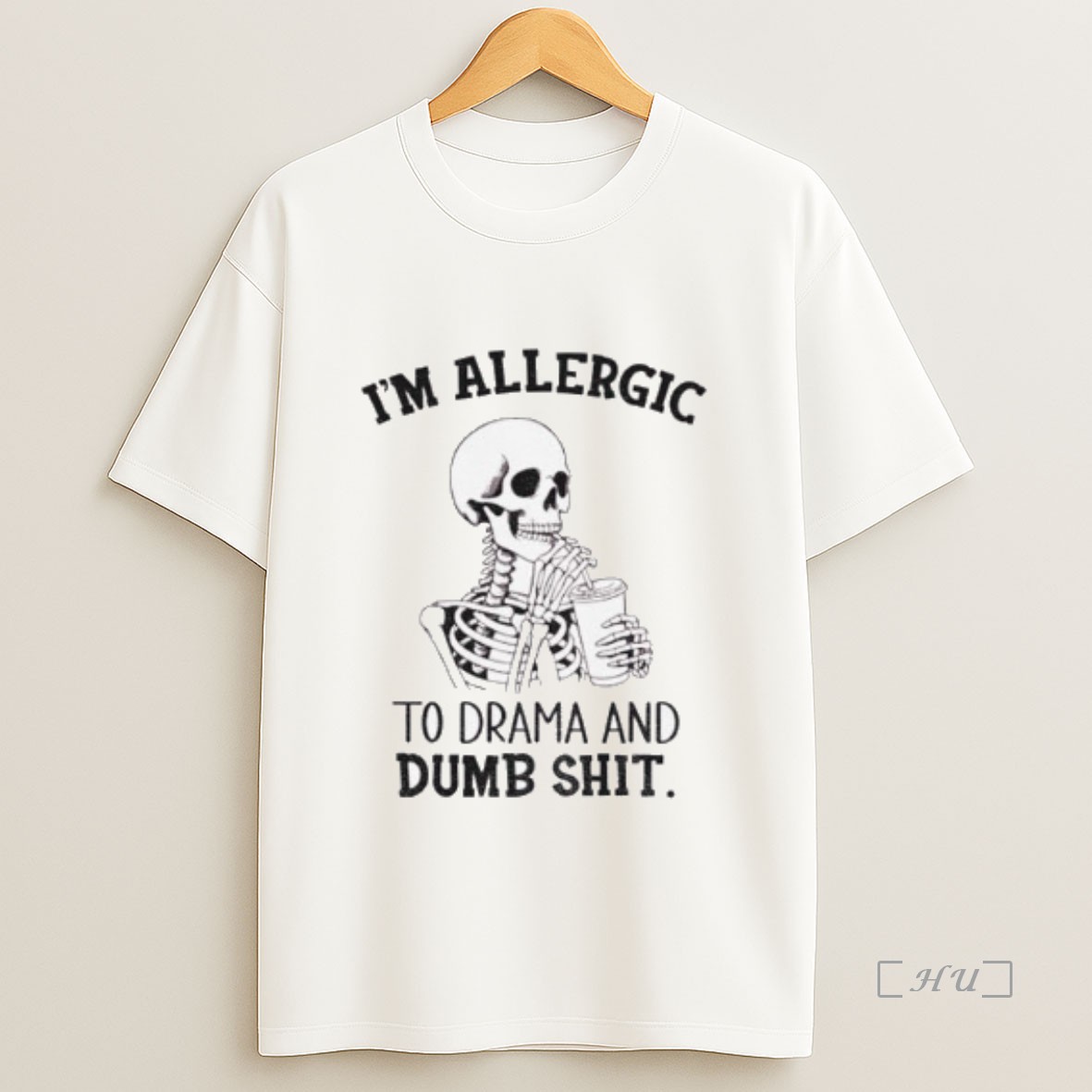 Trending Skeleton Im Allergic To Drama And Dumb Shit Premium Shirt Sweatshirt Tee