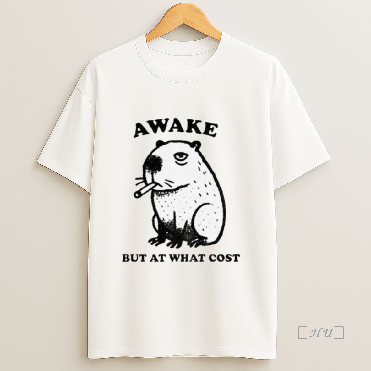 Trending Smoking Capybara Waffle But At What Cost Premium Shirt Sweatshirt Tee