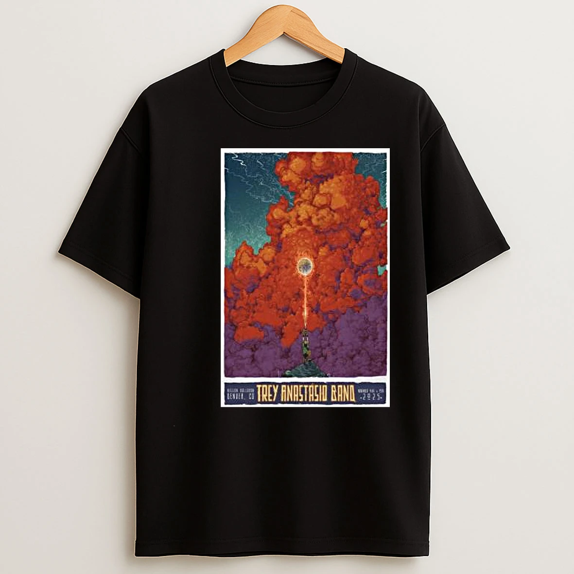 Trey Anastasio Mission Ballroom In Denver Co Nov 15 2025 Circle Black T Shirts