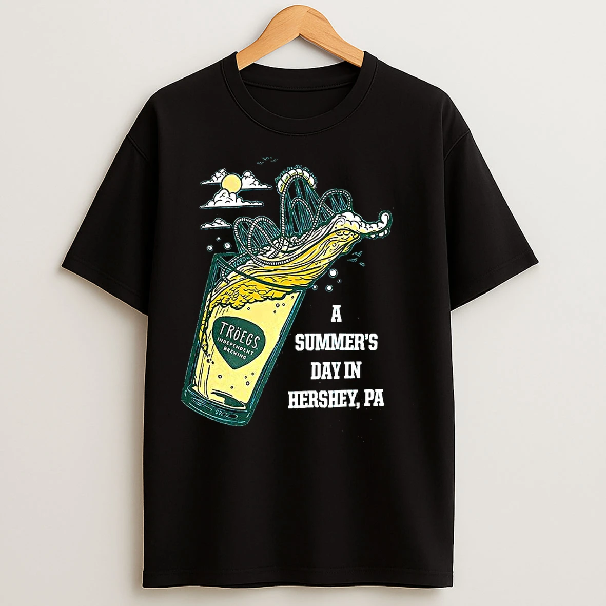 Troegs Independent Brewing A Summers Day In Hershey Roller Coaster T Shirts