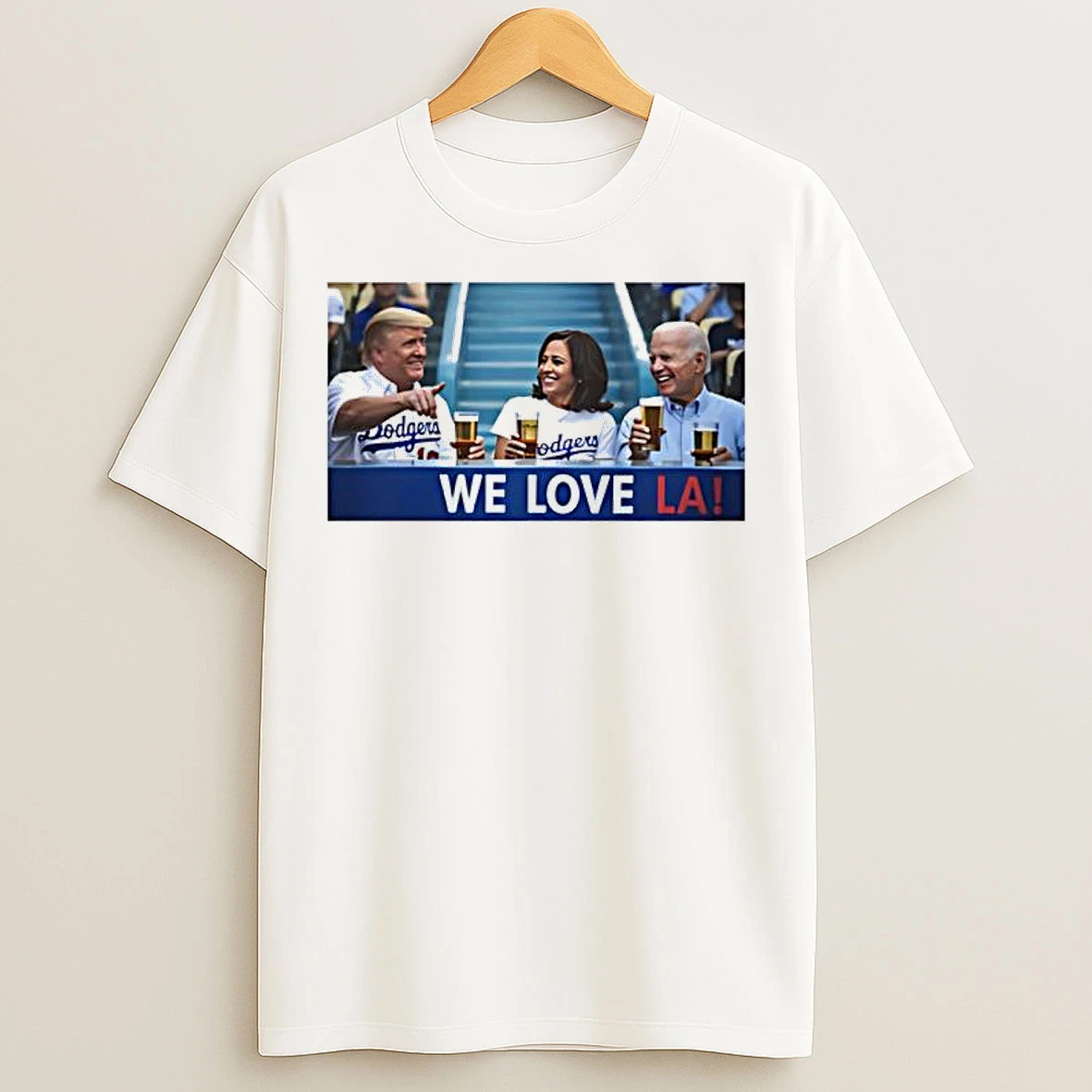 Trump Biden Kamala Love La Dodger T Shirts