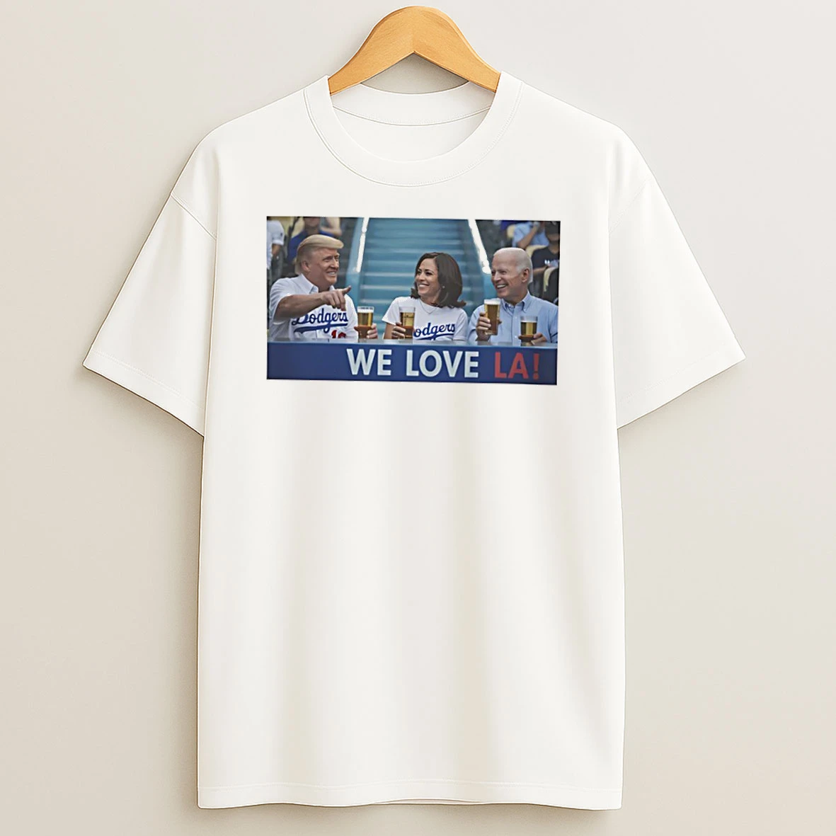 Trump Biden Kamala At Dodger Stadium We Love Los Angeles Dodgers Shirts