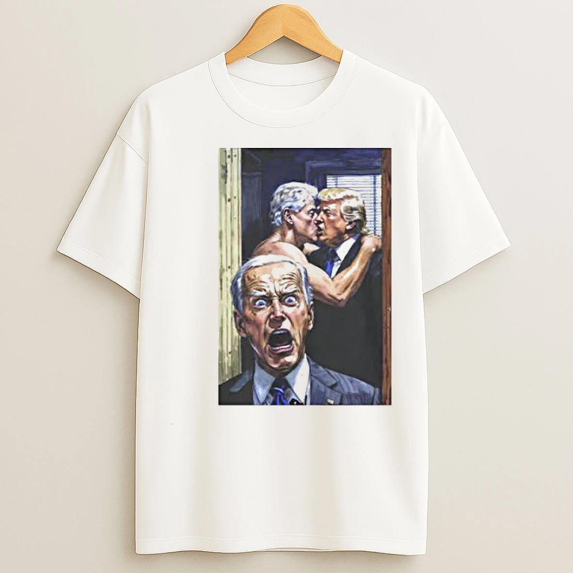 Trump Bubba Yaoi Circle White T Shirts