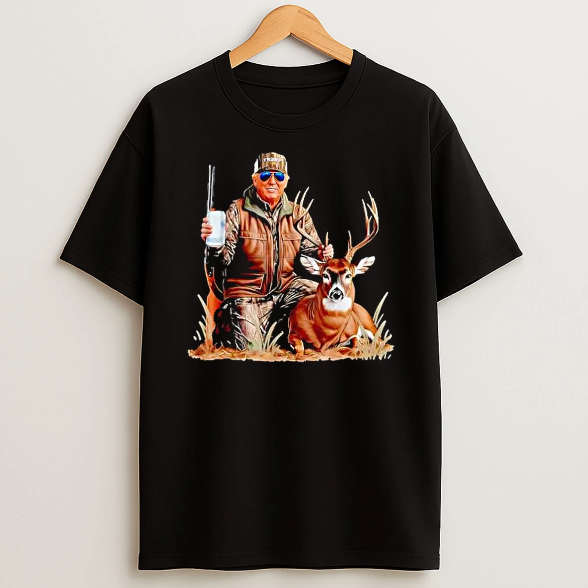 Trump Deer Hunting Donald Trump Old School Camouflage Shirts