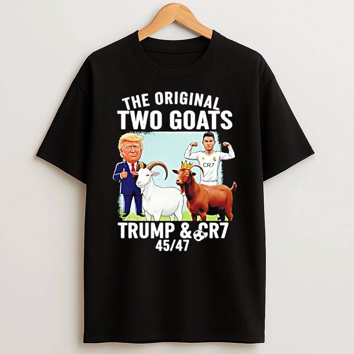 Trump Ronaldo The Two Goats 45 47 Caricature Shirts