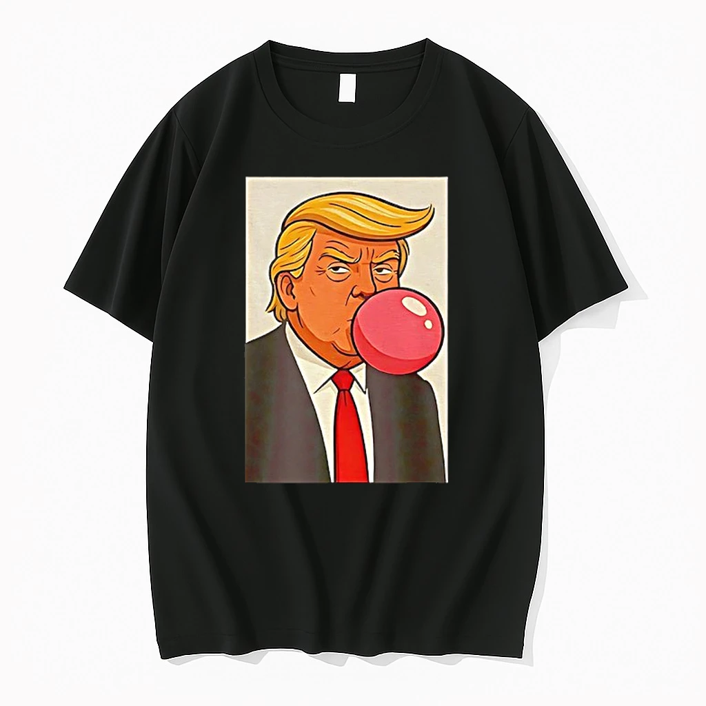 Trump Blowing Bubble Bubba Gum Caricature Portrait Shirts