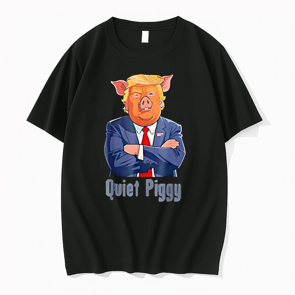 Trump Pig Quiet Piggy Political Funny Shirts