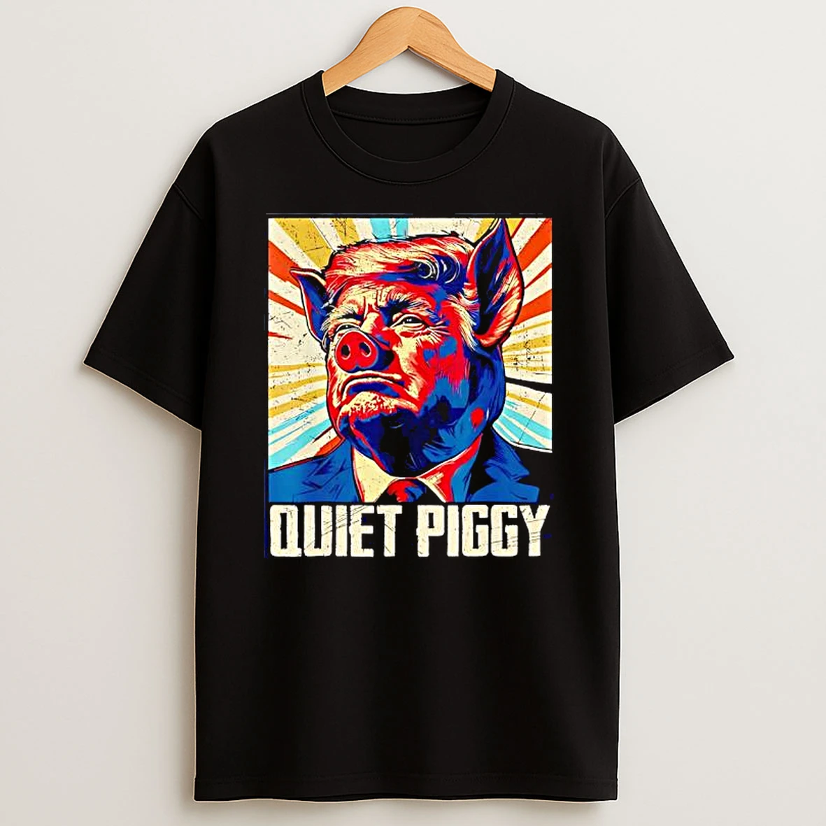 Trump Pig Quiet Piggy Political Vintage Shirts