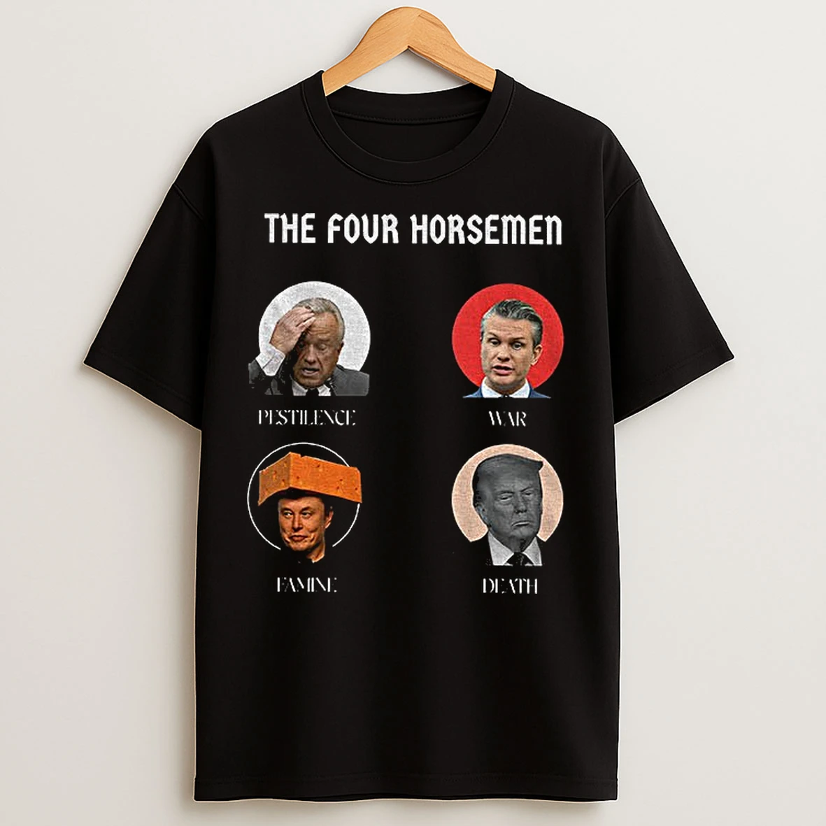 Trump Vs Elon Musk The Four Horsemen Pestilence War Famine Death T Shirts