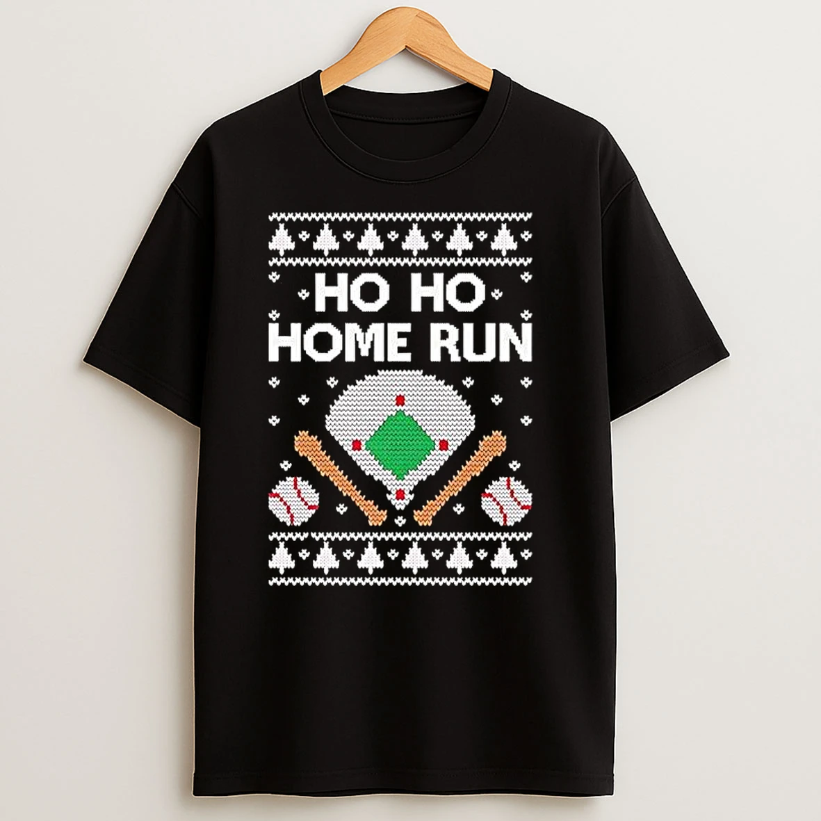 Tstars Ho Ho Home Run Ugly Christmas T Shirts