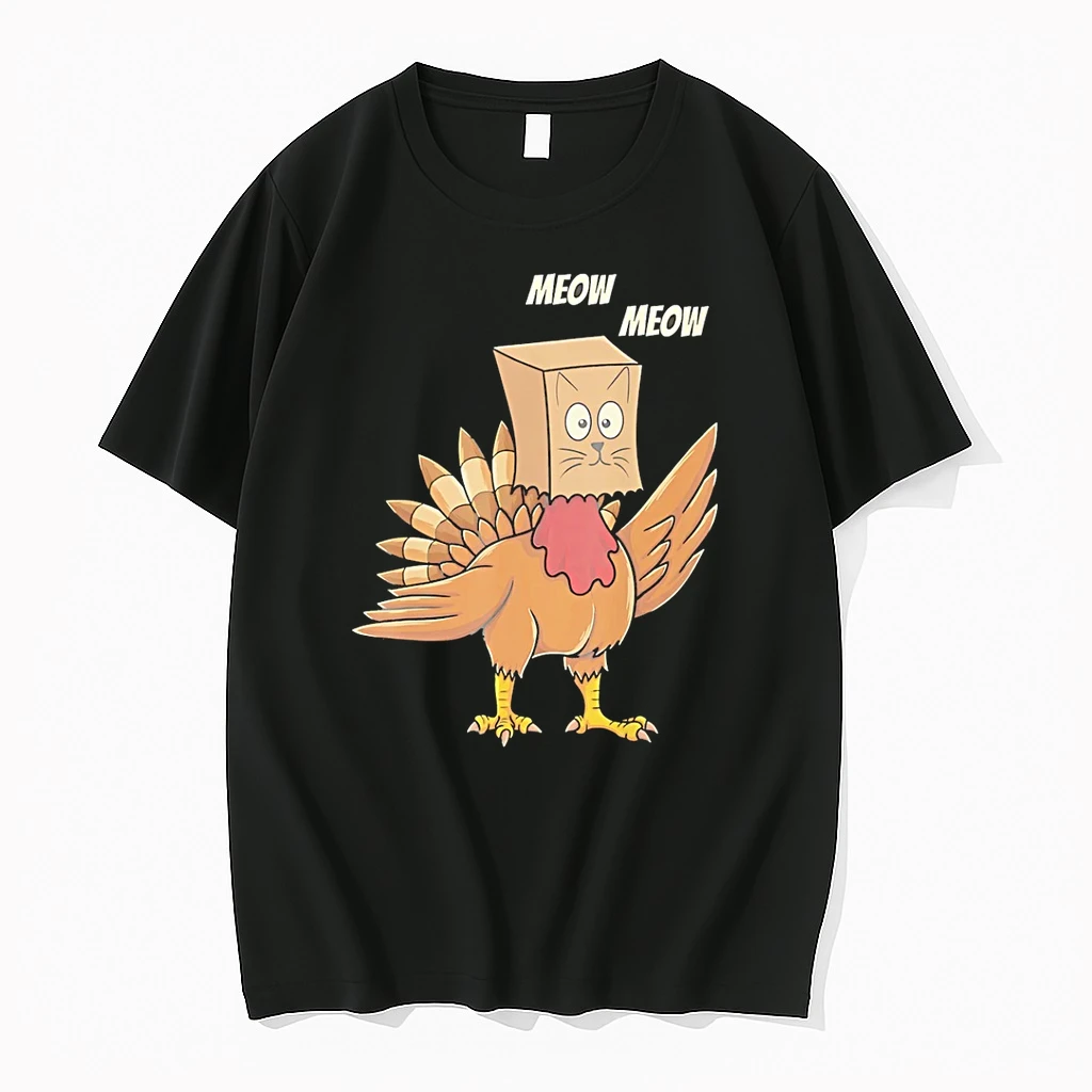 Turkey Cat Meow Meow Thanksgiving Funny Shirts