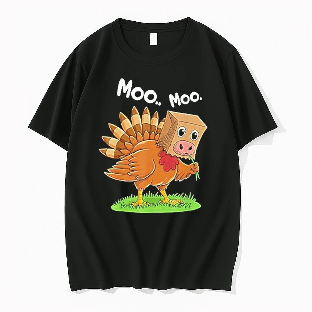Turkey Cow Moo Moo Funny Thanksgiving Shirts