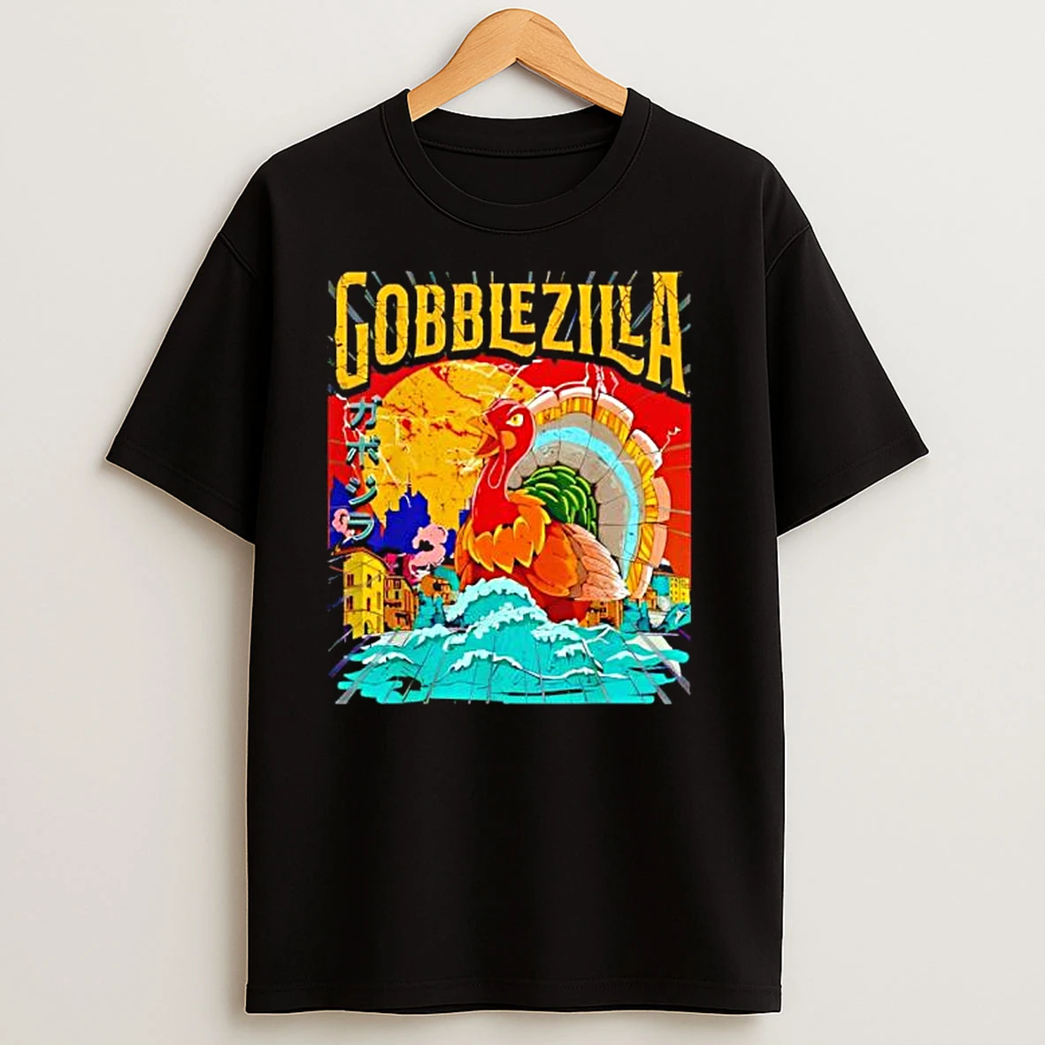 Turkey Day Thanksgiving Gobblezilla T Shirts