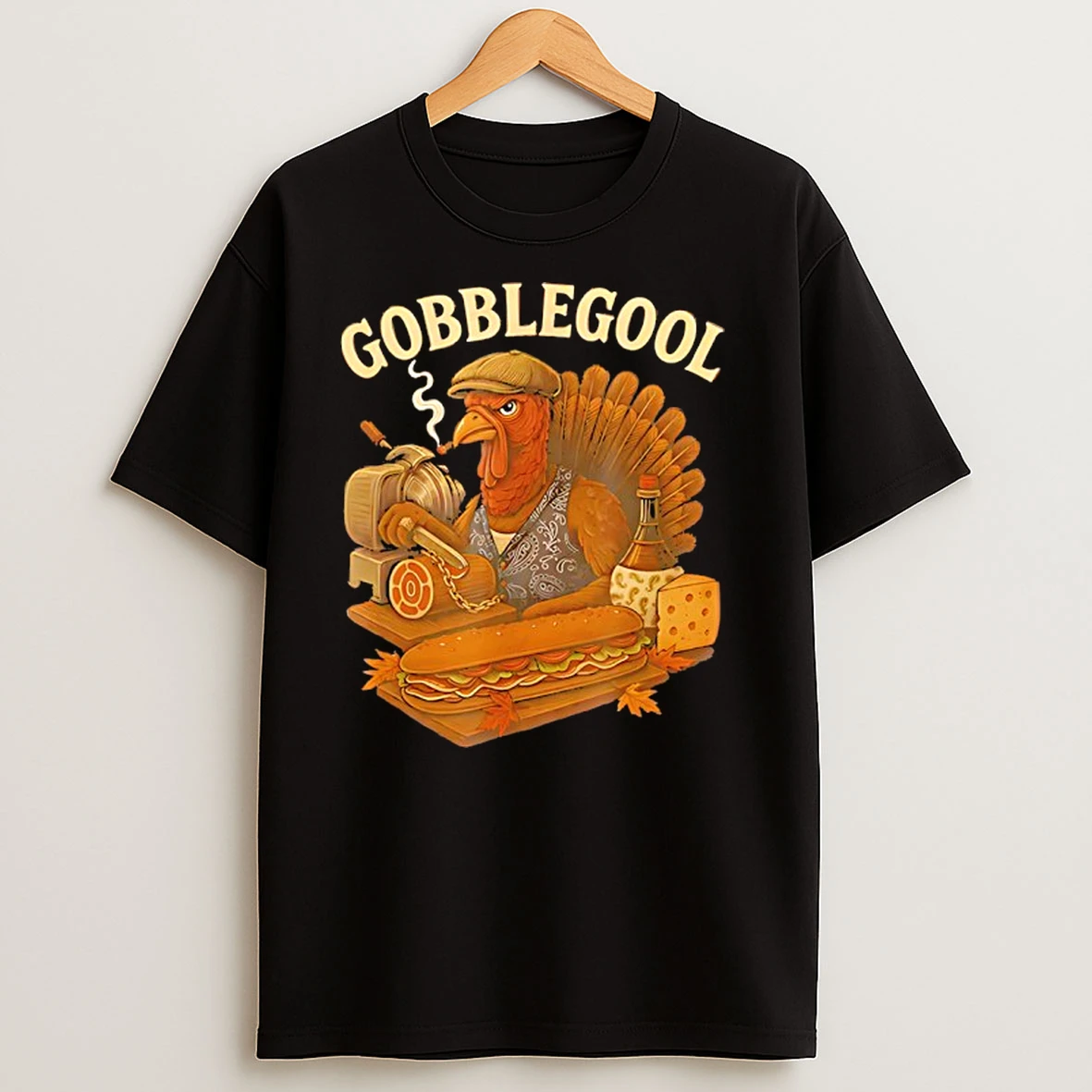 Turkey Gabagool Gobblegool Funny Italian Food T Shirts