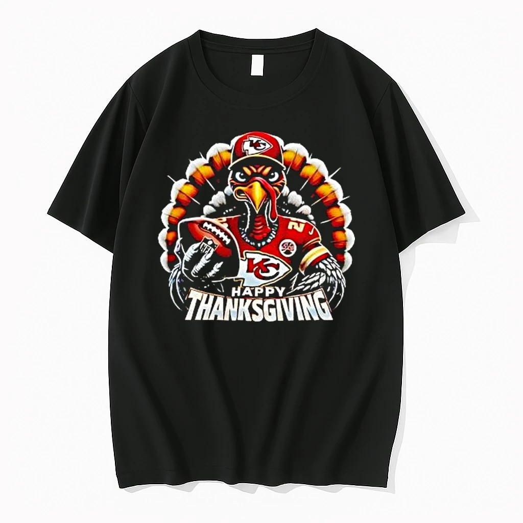 Turkey Kansas City Chiefs Happy Thanksgiving Football Nfl 2025 Shirts