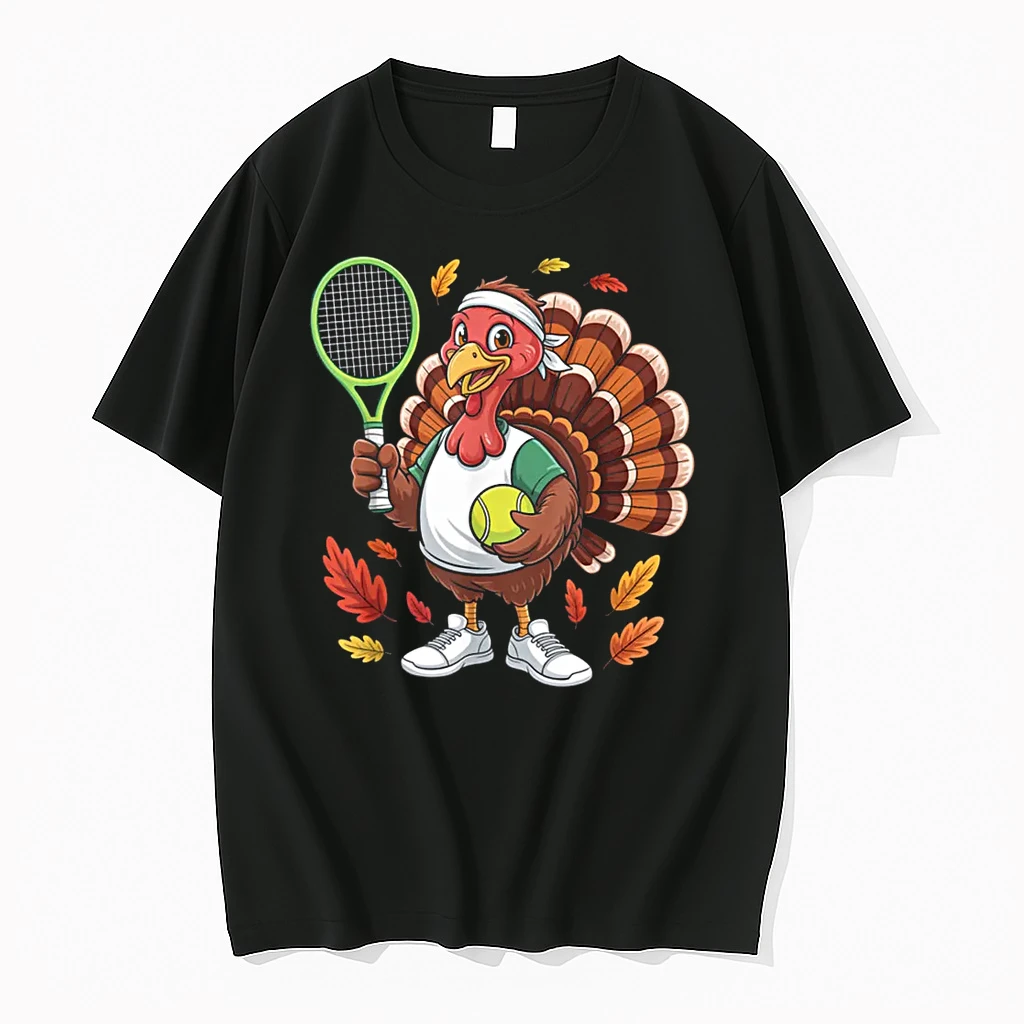 Turkey Tennis Thanksgiving Fall Girl Shirts