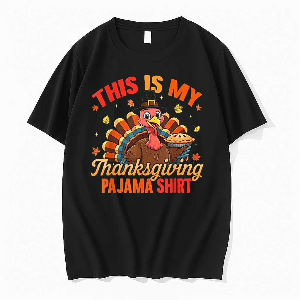Turkey This Is My Thanksgiving Pajama Shirts