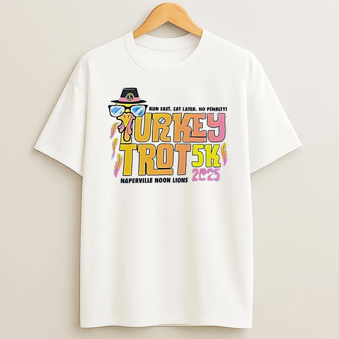 Turkey Trot 5k Naperville Noon Lions 2025 Shirts