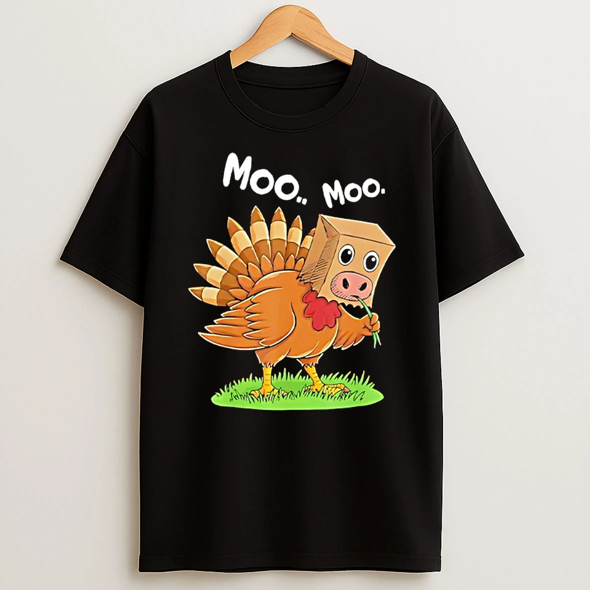 Turkey X Cow Moo Moo Thanksgiving Funny Shit Shirts