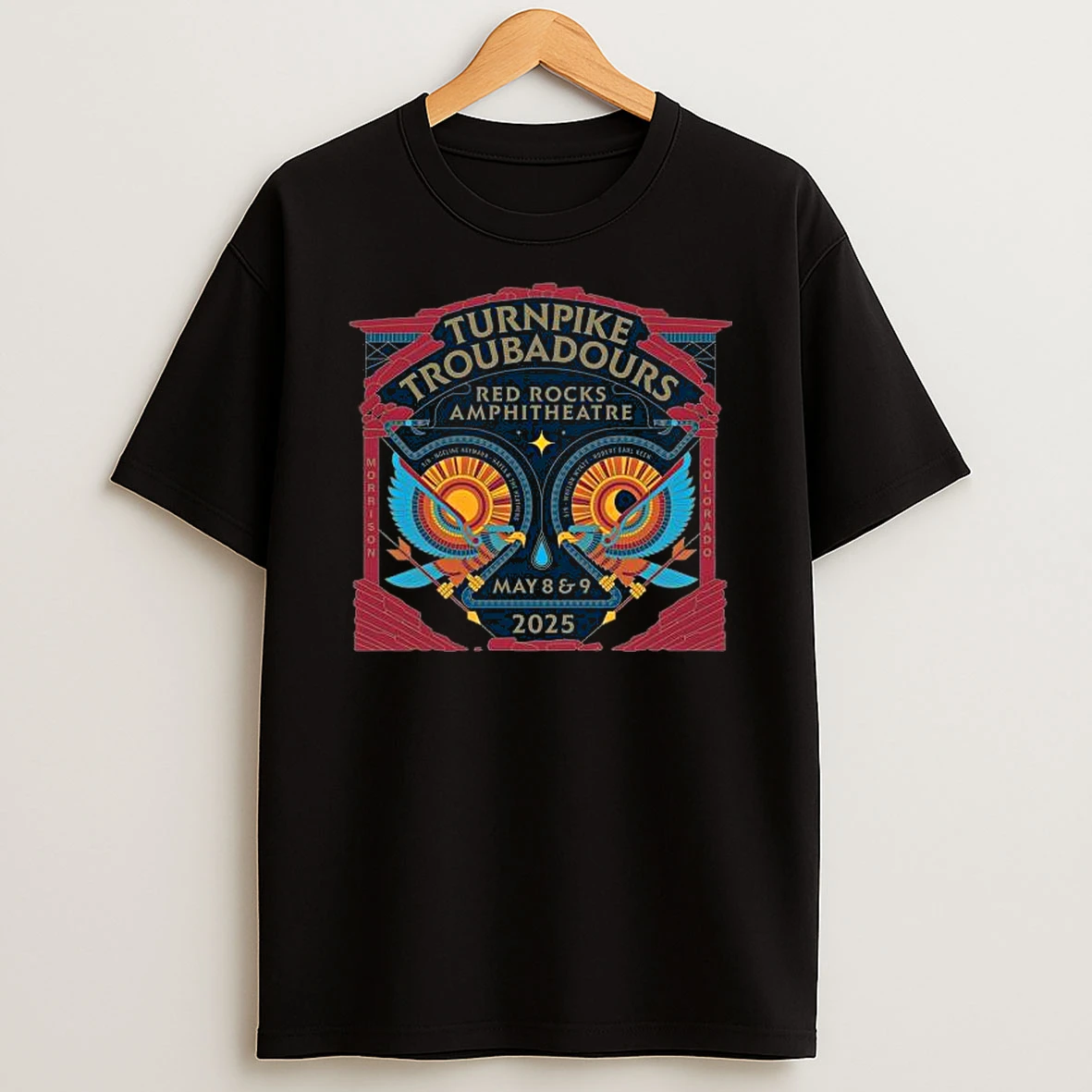 Turnpike Troubadours Red Rocks Amphitheatre May 8 And 9 2025 Event Shirts