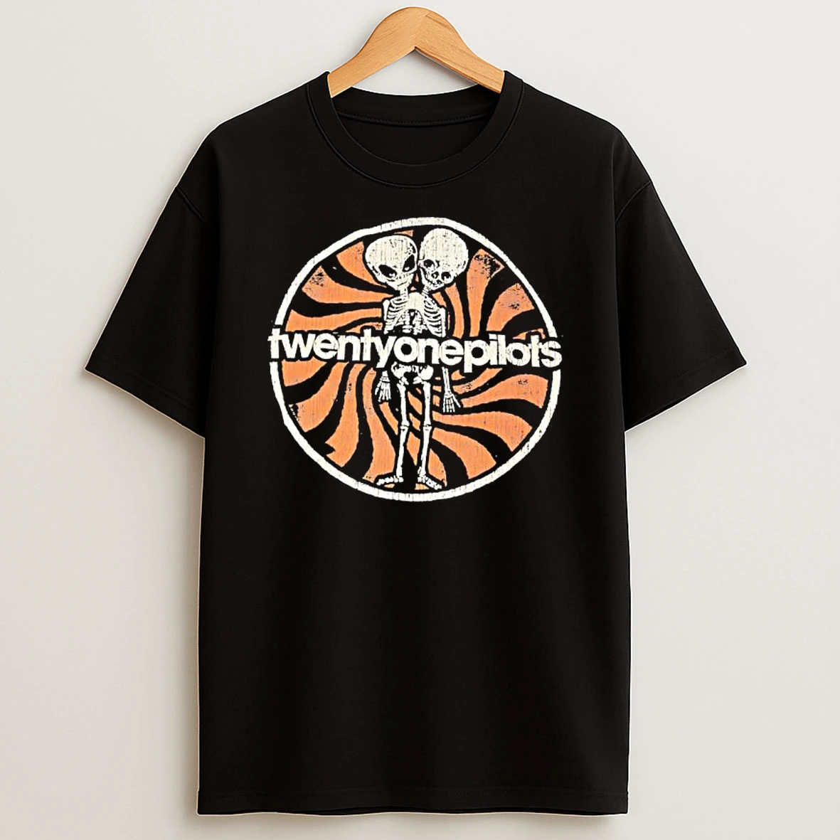 Twenty One Pilots Back To Back Headed Skeleton Shirts