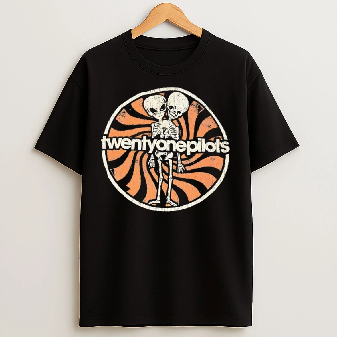 Twenty One Pilots Back To Back Headed Skeleton T Shirts