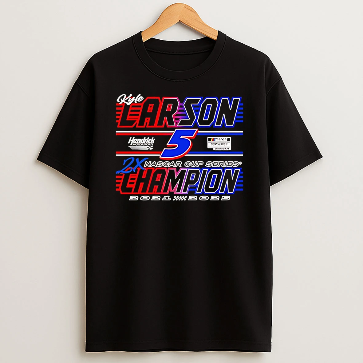 Two Time Nascar Cup Series Champion Car 2025 Kyle Larson Shirts