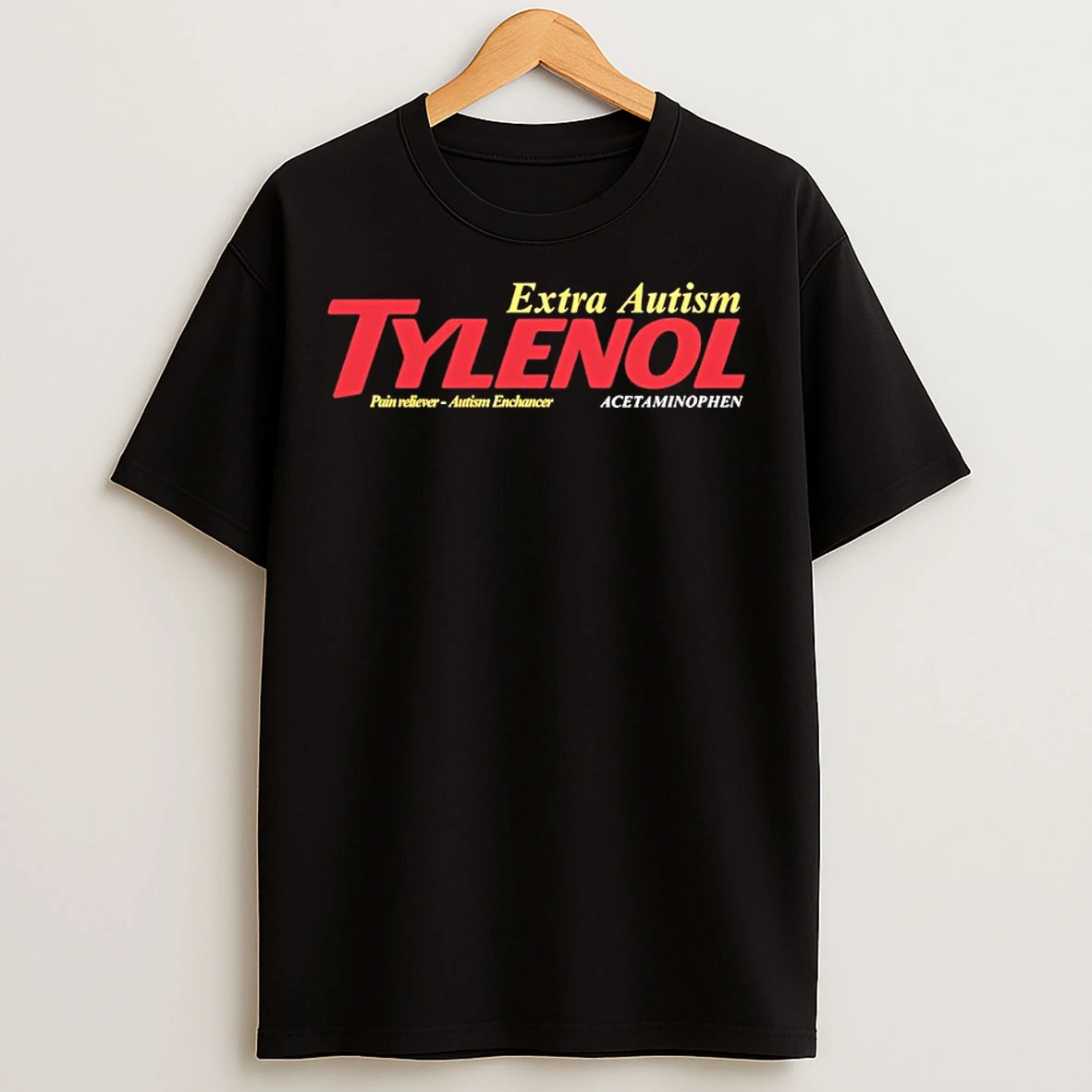 Tylenol Extra Autism Acetaminophen Parody Logo T Shirts