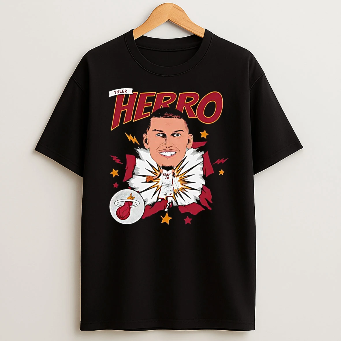 Tyler Herro Caricature Miami Heat Shirts