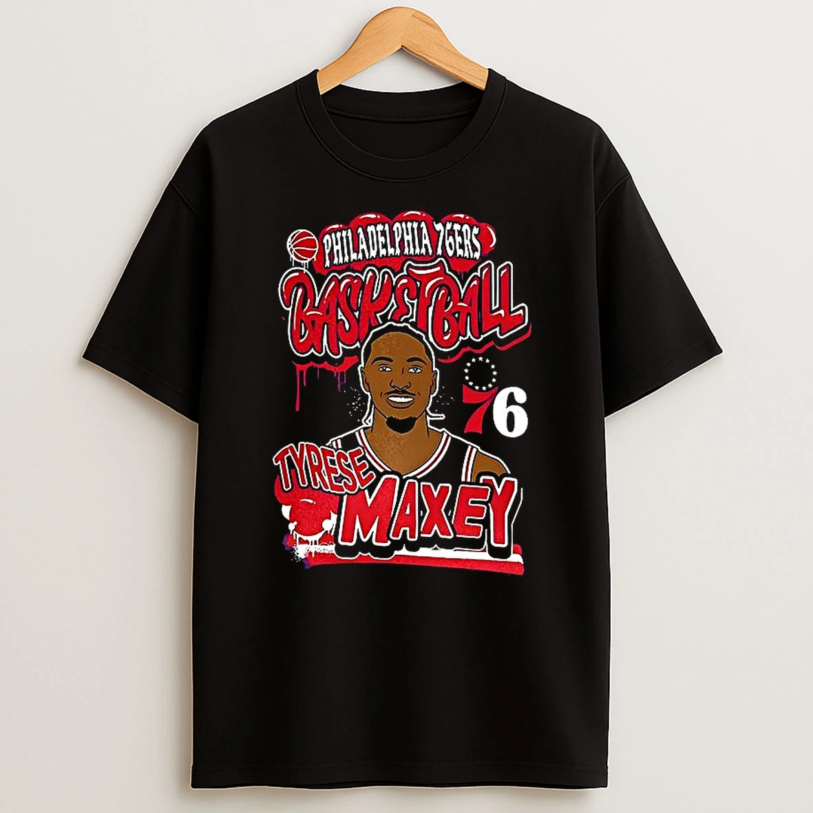 Tyrese Maxey Philadelphia 76ers Basketball Player Shirts