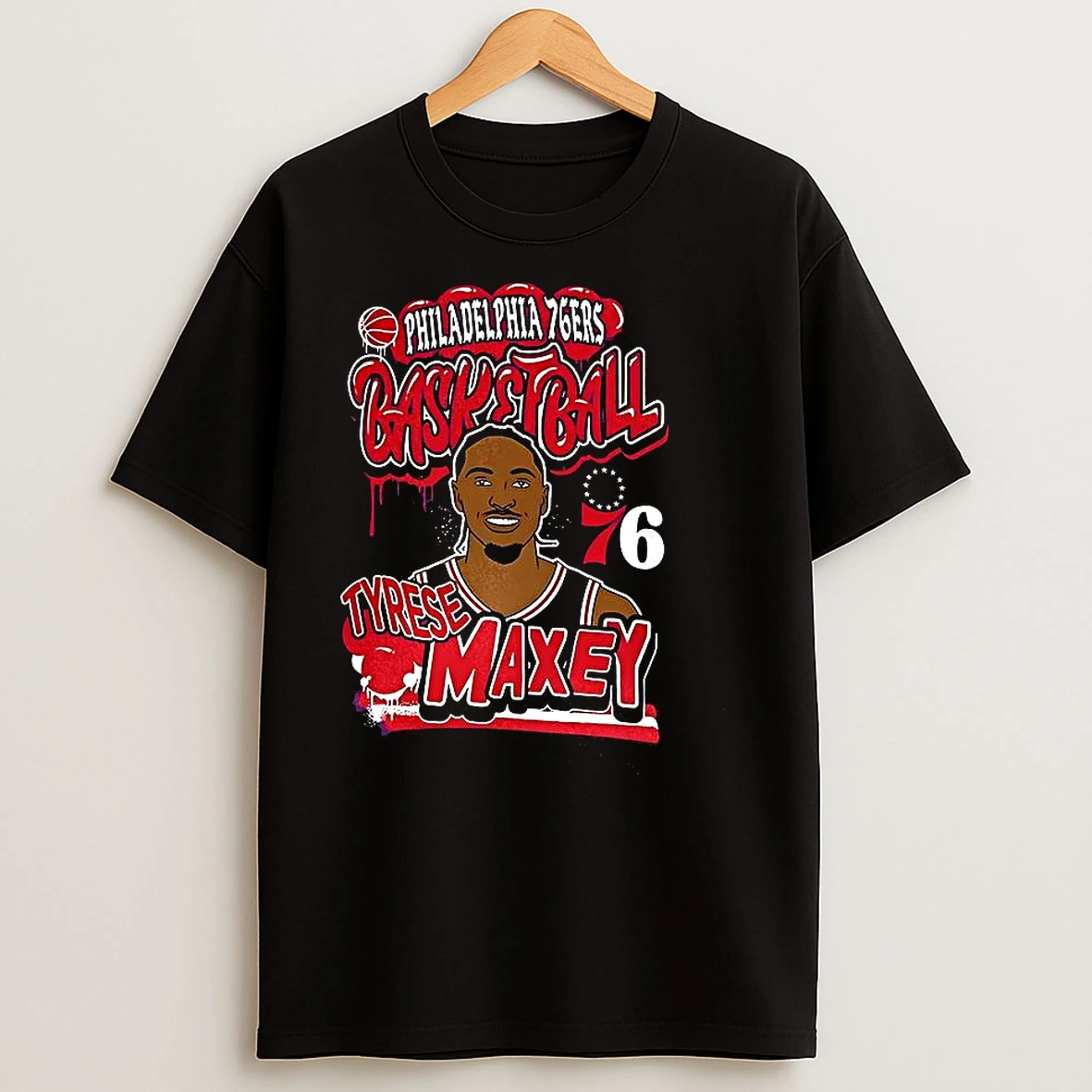 Tyrese Maxey Philadelphia 76ers Basketball Player T Shirts