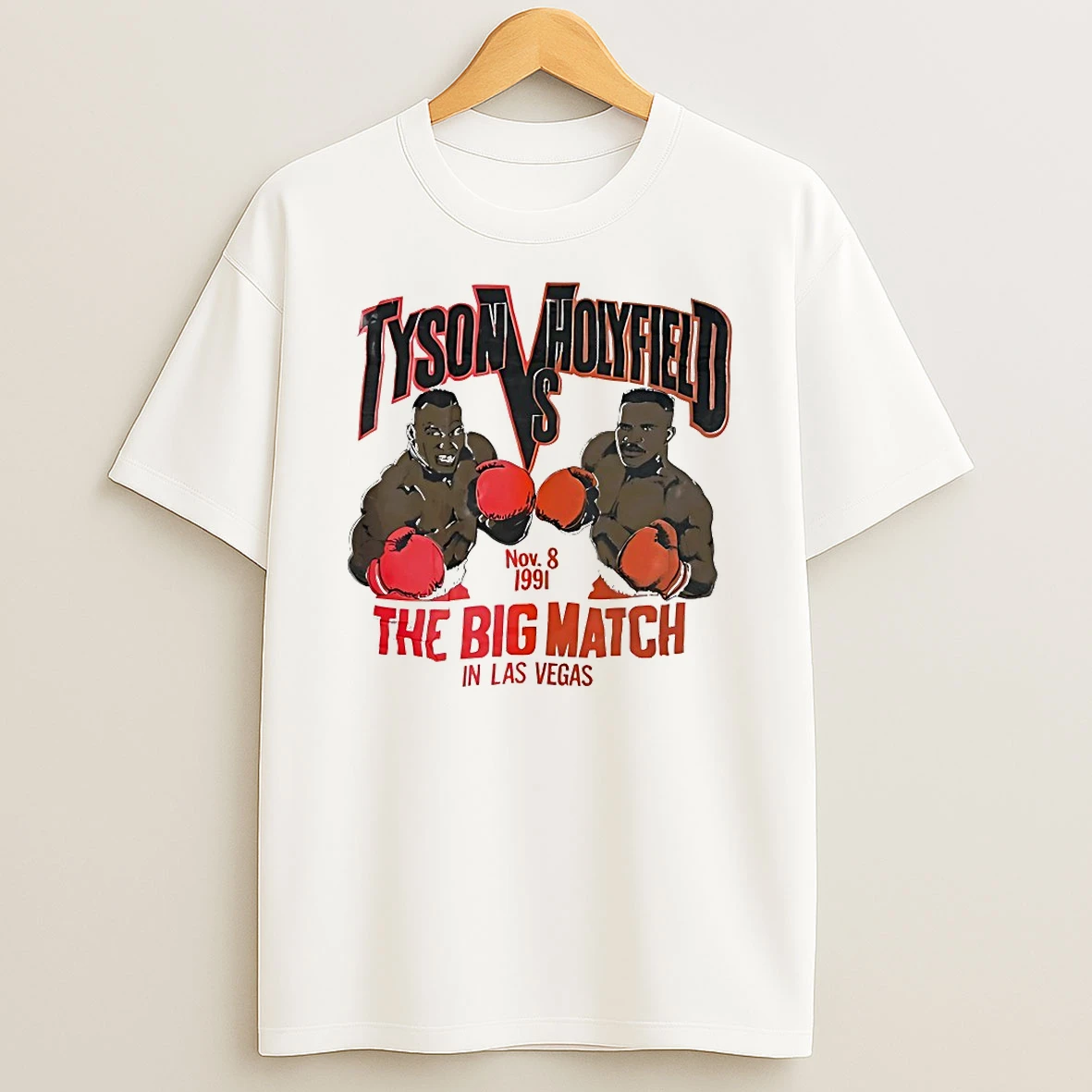 Tyson Vs Holyfield The Big Match In Las Vegas 1991 Shirts