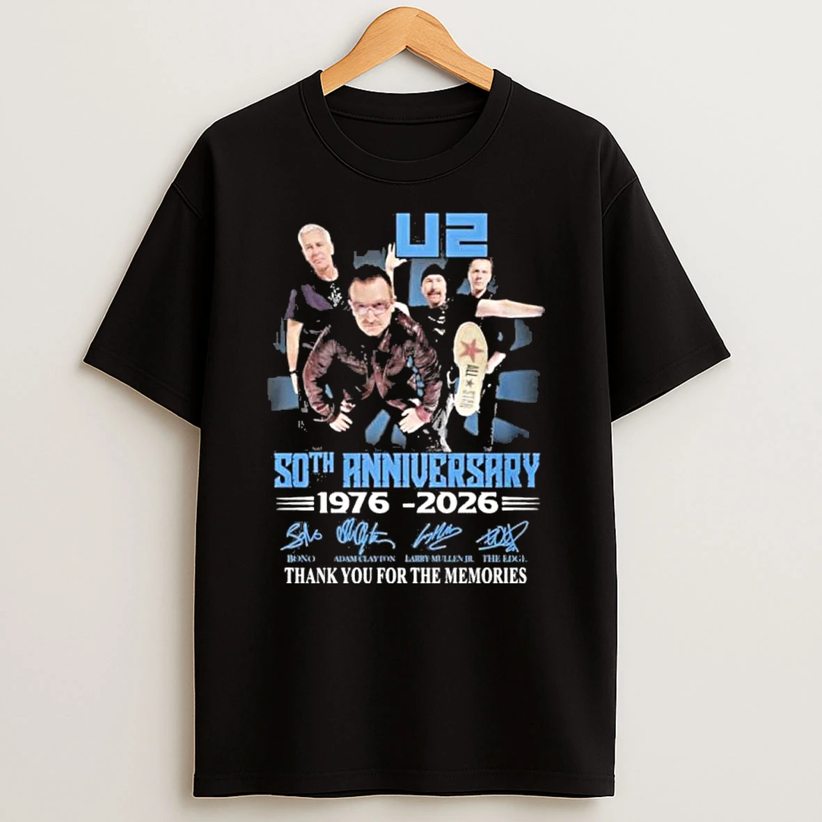 U2 Band 50th Anniversary 1976 2026 Thank You For The Memories Shirts