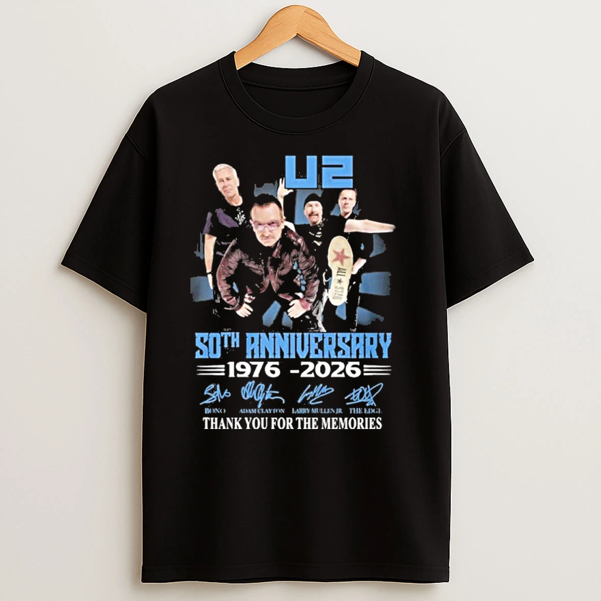 U2 Band 50th Anniversary 1976 2026 Thank You For The Memories T Shirts