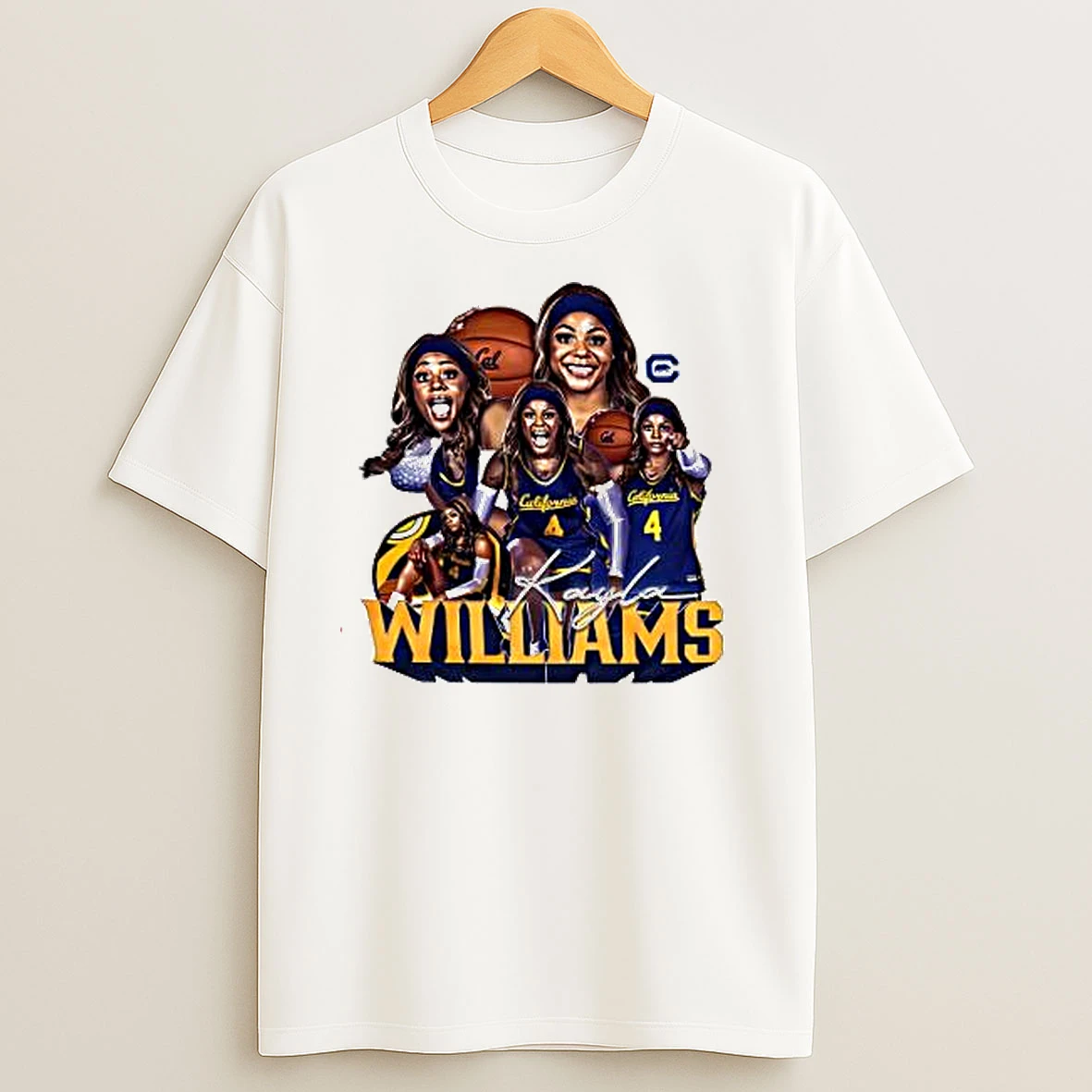 Uc Berkeley Kayla Williams Ncaa Womens Basketball Graphic T Shirts