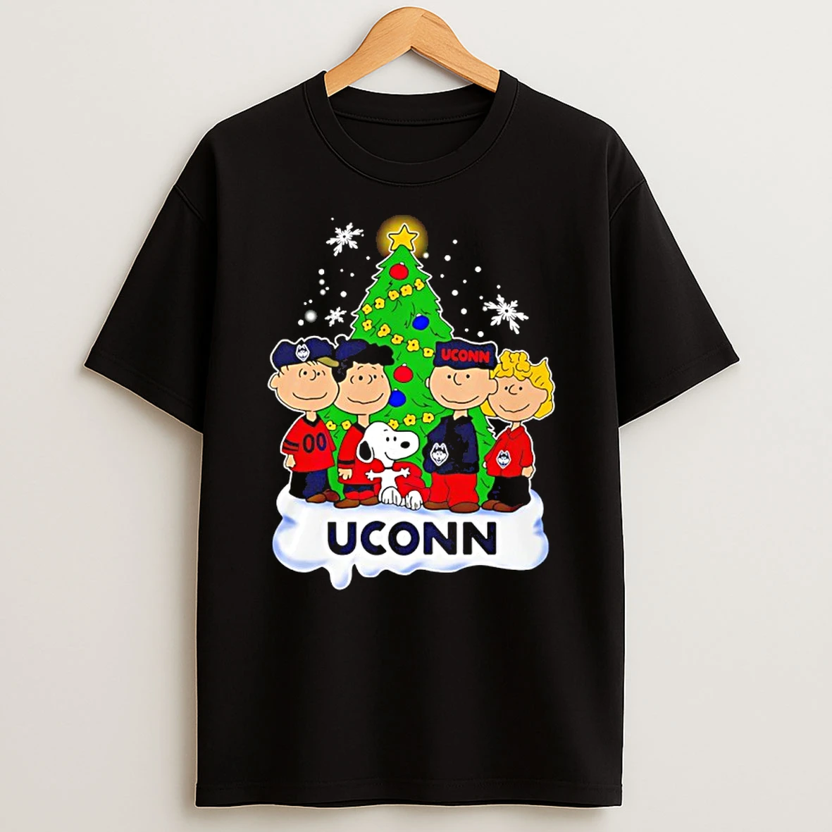 Uconn Huskies Snoopy And The Peanuts Christmas 2025 Shirts