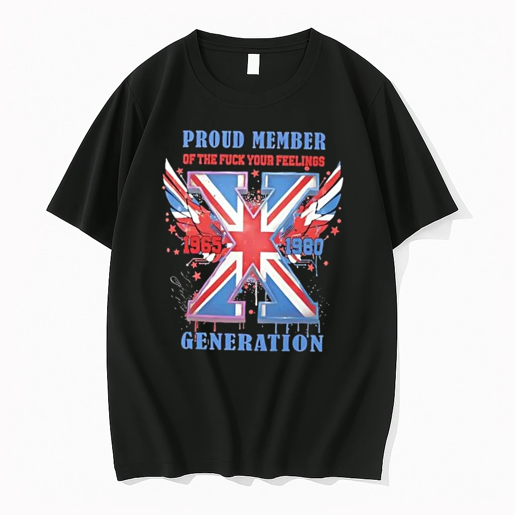 Uk Gen X Fuck Your Feelings Union Jack Shirts