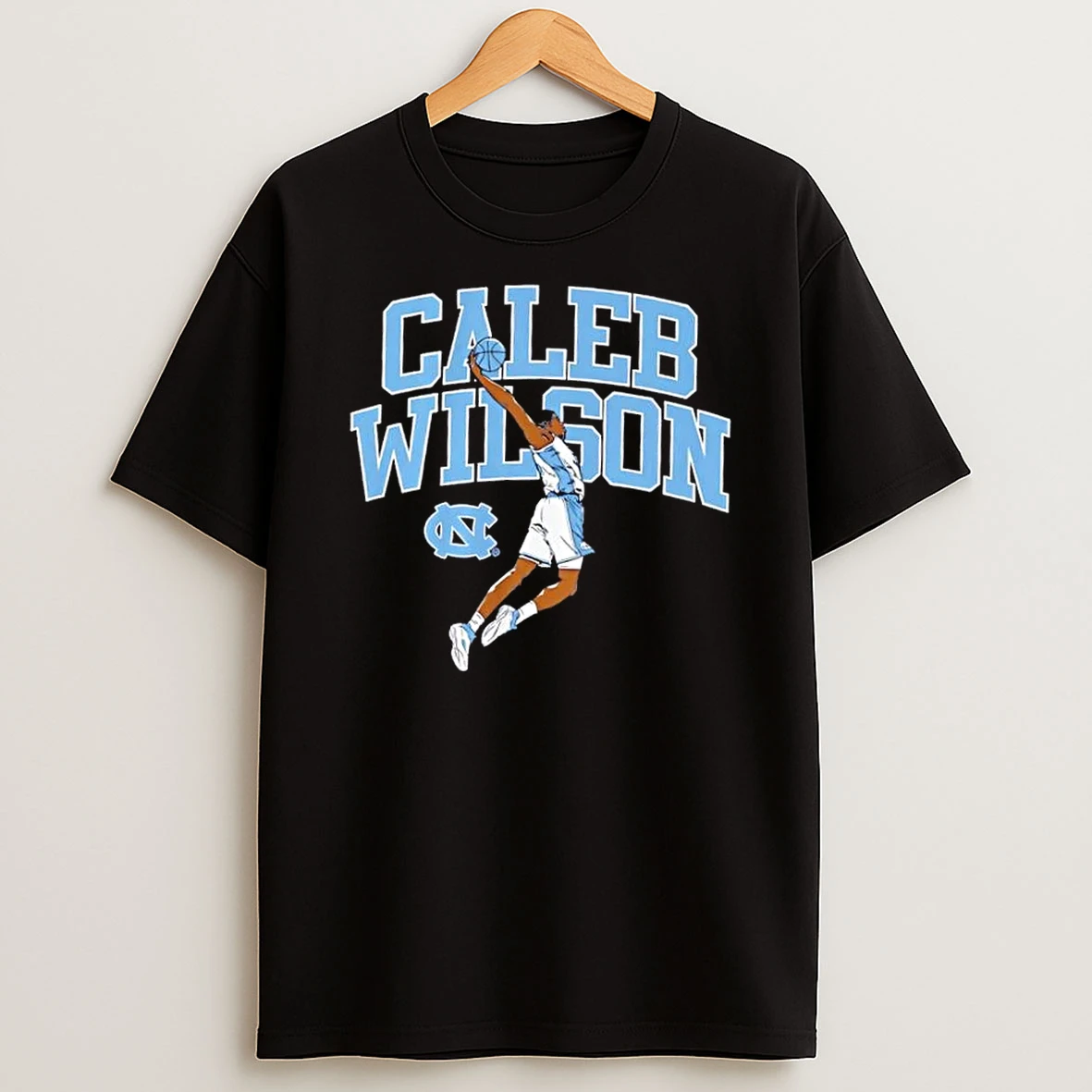 Unc Basketball Caleb Wilson Name Pose Shirts