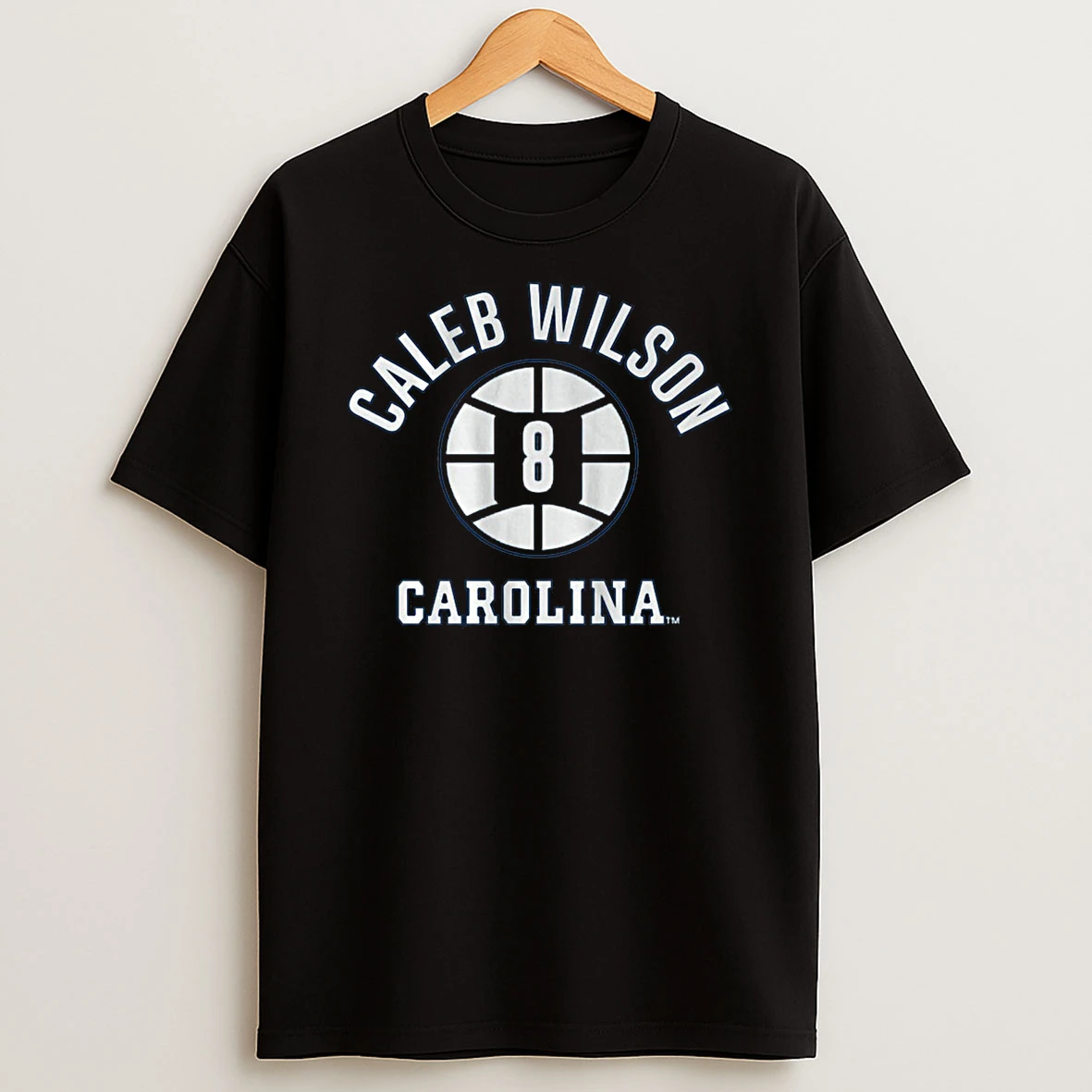 Unc North Carolina Tar Heels Basketball Caleb Wilson Name Number Ball Shirts