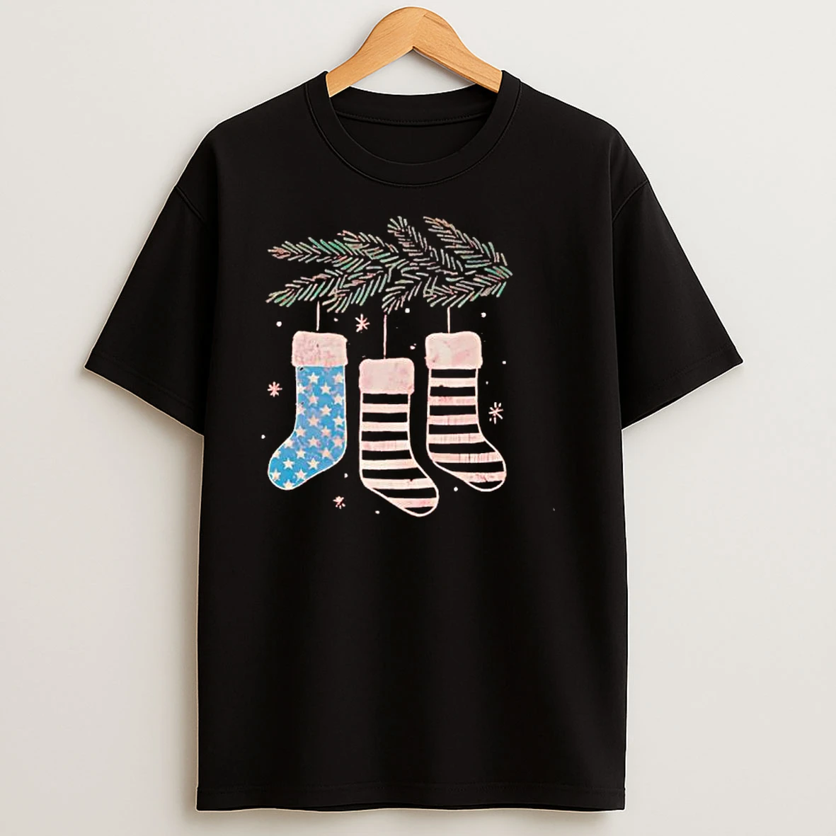 Usa Stockings Christmas T Shirts